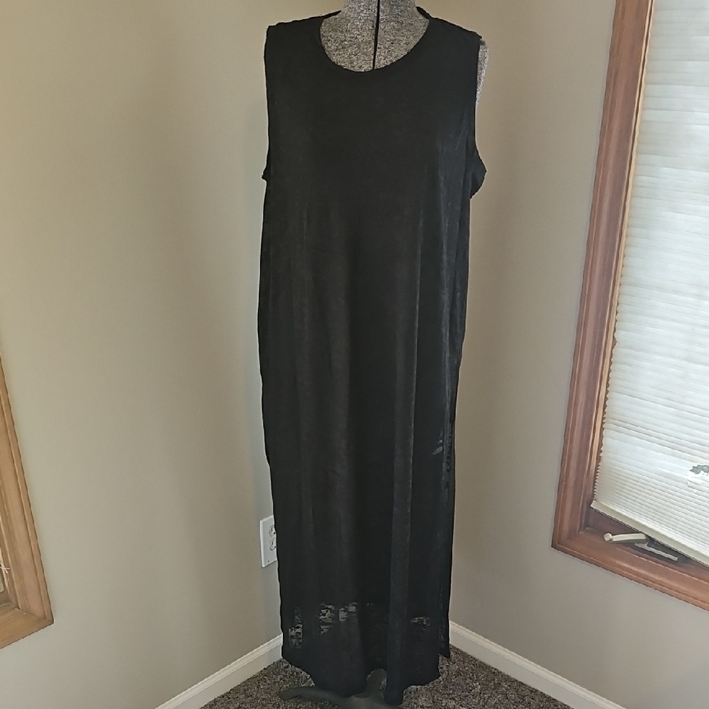 Calvin Klein black swim maxi dress cover-up